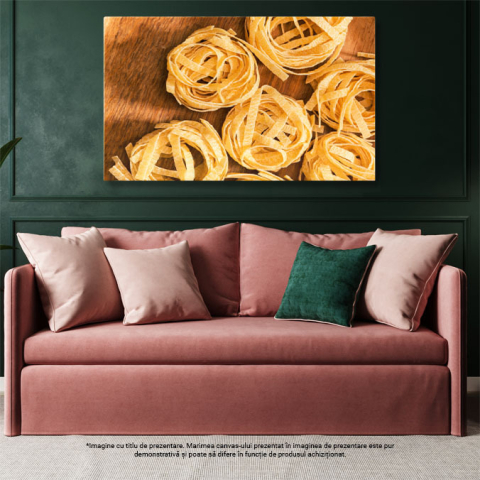 Tablou Canvas: Savori Italiene Autentice: Pastele Uscate si Ingrediente Fine 40x25CM [2]