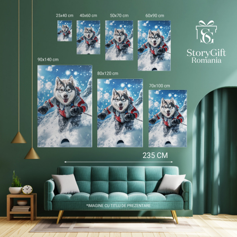 Tablou Canvas Personalizat Schiuri Pe Munte, Sportiv Iarna
Marime 70x50CM [5]