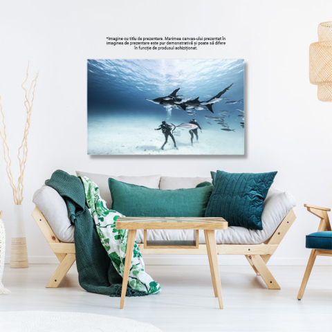 Tablou Canvas Scufundatori pe Fundul Marii, recreere, scufundare, hobby, subacvatic 4917 40x25CM [2]