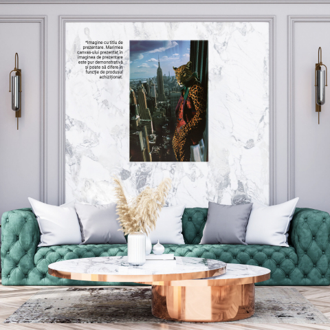 Șeful Leopard cu Vestă și Sacou – Pictură Digitală, Marime 40x25CM [2]