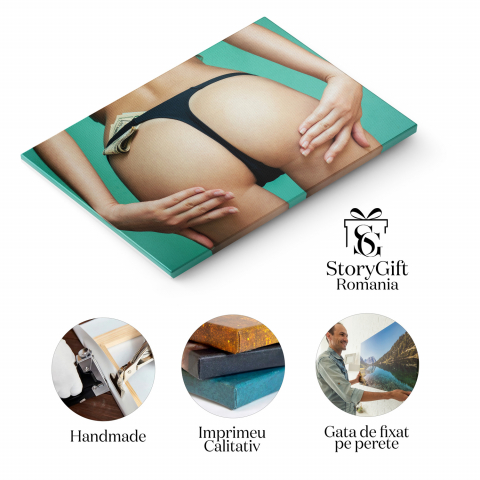 Tablou Canvas Sensualitate și Frumusețe: Detalii Lingerie, Marime 40x25CM [1]