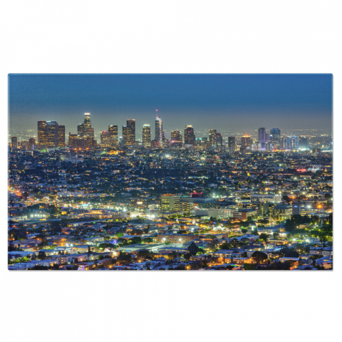 Marimea 120x80CM - Tablou Canvas Silueta orasului Los Angeles, California, skyline, urban, peisaj urban, America 120x80CM