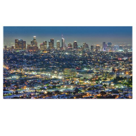 Tablouri Canvas - Tablou Canvas Silueta orasului Los Angeles, California, skyline, urban, peisaj urban, America 40x25CM