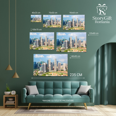 Singapore Urban: Arhitectură și Zgârie-Nori, Marime 40x25CM [3]