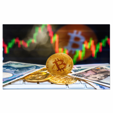 Diverse - Skyline Chicago Nocturn – Tablou Canvas, Marime 40x25CM