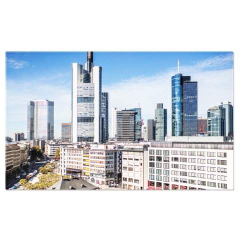 Skyline-ul Frankfurtului cu Râul Main 2023, Marime 40x25CM