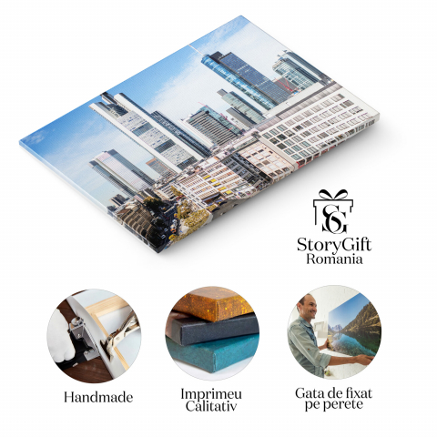 Skyline-ul Frankfurtului cu Râul Main 2023, Marime 40x25CM [1]