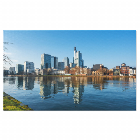 Skyline Frankfurt cu Râul Main și Clădiri 2023, Marime 40x25CM