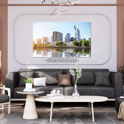 Skyline-ul Frankfurtului Noaptea 2023, Marime 40x25CM [2]