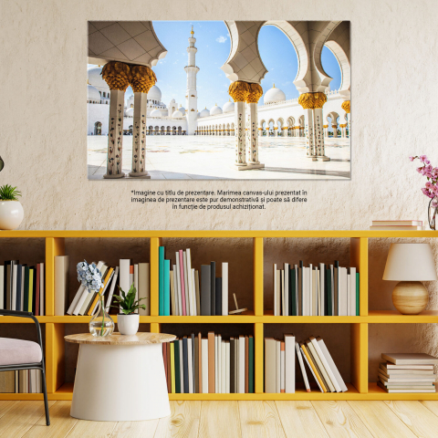 Tablou Canvas: Splendoarea Arhitecturală a Moscheei Sheikh Zayed, Marime 40x25CM [3]