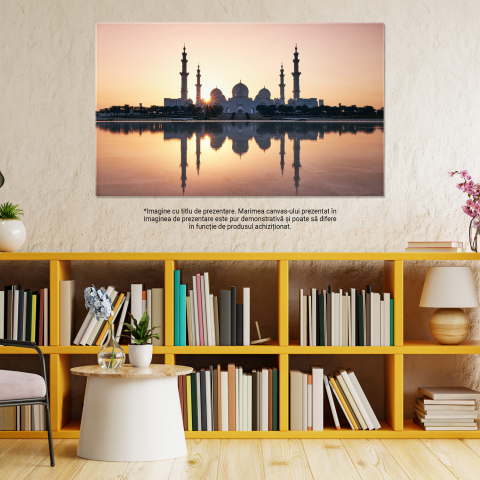 Tablou Canvas: Reflexia Splendorii Moscheei Sheikh Zayed, Marime 40x25CM [3]