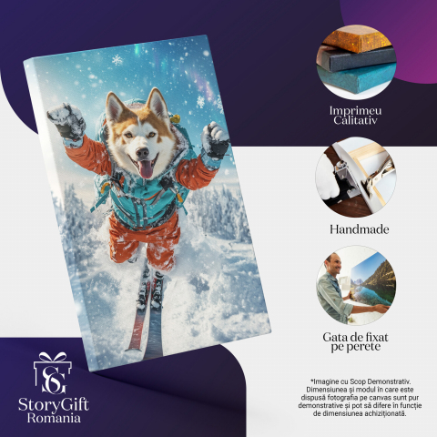 Tablou Canvas Personalizat Sportiv Pe SchiuriMarime 40x25CM [3]