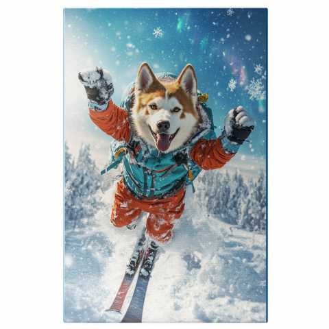 Hobby - Tablou Canvas Personalizat Sportiv Pe SchiuriMarime 40x25CM