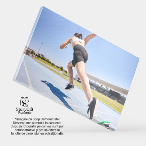 Tablou Canvas - Start in Cursa: Alergatori in Antrenament 40x25CM [3]