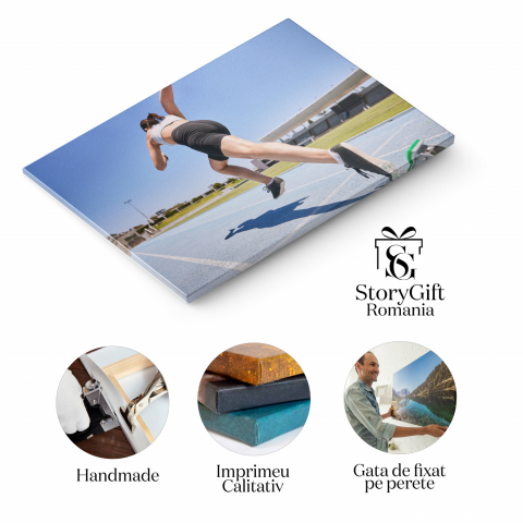 Tablou Canvas Start în Cursă: Alergători în Antrenament, Marime 40x25CM [1]