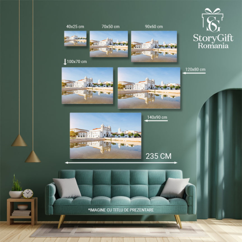 Tablou Canvas Staunea Veche Lagos din Portugalia, Algarve, oras, biserica, alb, vechi, cladire, calatorie 2639 40x25CM [4]