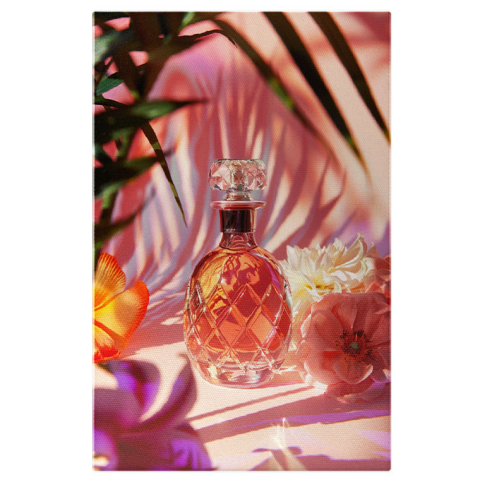 Diverse - Tablou Canvas Sticluța cu Parfum de Lux cu Esență Florală Elixirul ce Captivează Esența Naturii , Pictura Digitala 40x25CM