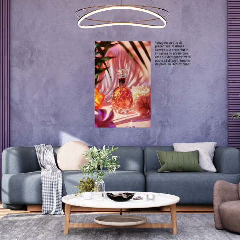 Tablou Canvas Sticluta cu Parfum de Lux - Esența Florală Care Captivează, Marime 70x50CM [2]