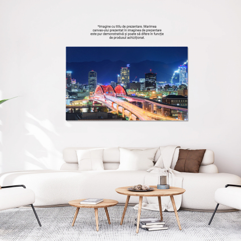 Tablou Canvas: O Perspectivă Urbană asupra Străzilor Aglomerate ale Asiei, Marime 40x25CM [2]