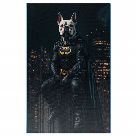 SuperErou -  Tablou Canvas Personalizat Batman Deasupra Orașului VegheazăMarime 40x25CM