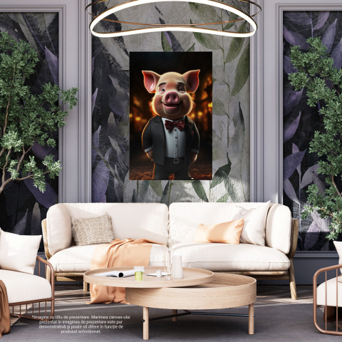 Tablou Canvas - Purceluș Animat Elegant în Oraș, Marime 40x25CM [3]
