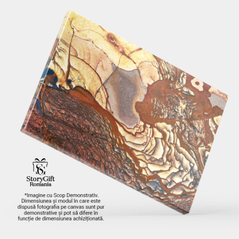 Tablou Canvas textura naturala de piatra modele si straturi bogate in culori calde si luminoase. 40x25CM [3]