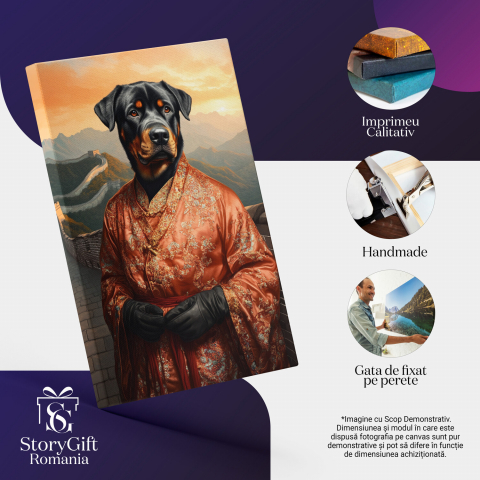 Tablou Canvas Personalizat - Animal în Ținută Thailandeză pe Zidul Chinezesc
Marime 40x25CM [3]