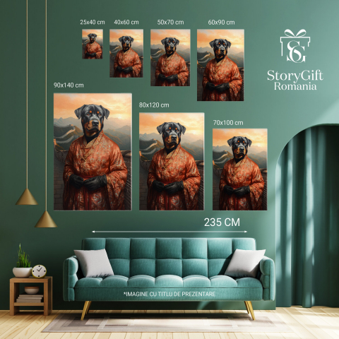 Tablou Canvas Personalizat - Animal în Ținută Thailandeză pe Zidul Chinezesc
Marime 40x25CM [5]