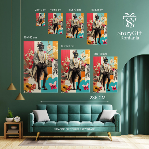 Tinuta Elegantă cu Jupon Alb și Pălărie cu Pană și FluturiMarime 40x25CM [5]