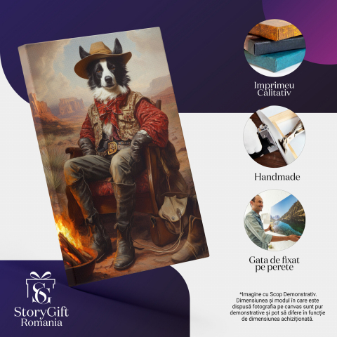 Tablou Canvas Personalizat Cowboy în Vestul SălbaticMarime 40x25CM [3]