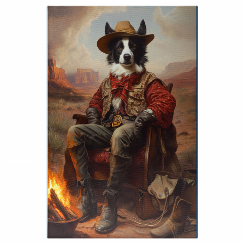 Natură - Tablou Canvas Personalizat Cowboy în Vestul SălbaticMarime 40x25CM