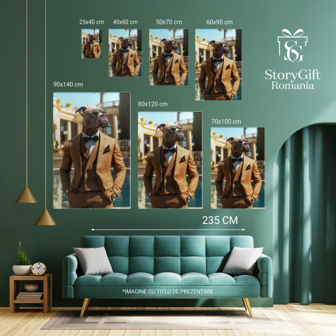  Tablou Canvas Personalizat Ținută Elegantă Crem Cu Piscină RegalăMarime 100x70CM [5]