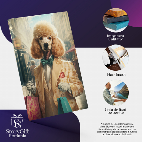  Tablou Canvas Personalizat Ținută Elegantă Galbenă Cu Papion Verde Și Mănuși AlbeMarime 140x90CM [3]