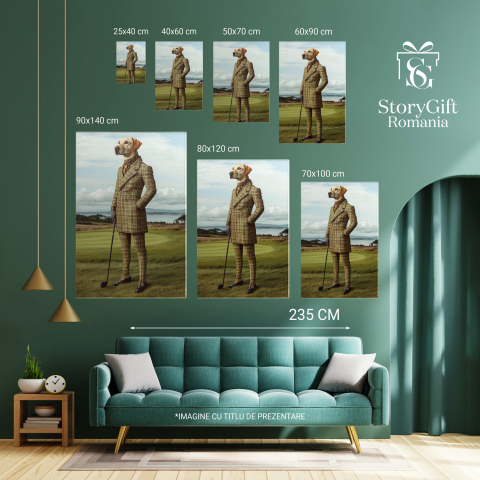 Tablou Canvas Personalizat Ținută Elegantă în Carouri pe Terenul de Golf
Marime 100x70CM [5]