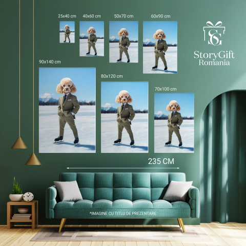  Tablou Canvas Personalizat Patinaj Artistic Pe Lac În Costum ElegantMarime 40x25CM [5]