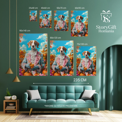  Tablou Canvas Personalizat Ținută Regală Cu Guler Ruff Și Dovleci De HalloweenMarime 40x25CM [5]