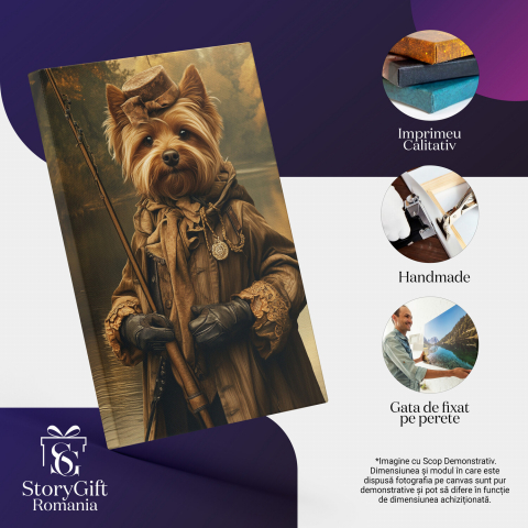 Tablou Canvas Personalizat - Animal în Ținută Interbelică, Pescuit pe Lac




Marime 40x25CM [3]