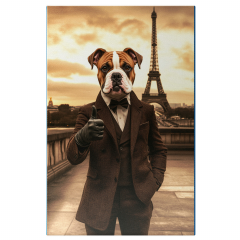 Atracții Turistice - Tablou Canvas Personalizat - Animal în Ținută Aristrocrat cu Semn de Mână
Marime 40x25CM