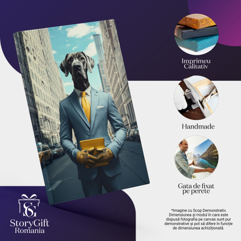  Tablou Canvas Personalizat Ținută Office Style Pe Străzile Din New YorkMarime 40x25CM [3]