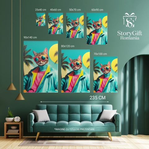 Ținută Modernă Vibrantă cu Palmieri TropicaliMarime 40x25CM [5]