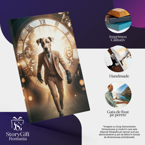 Office Style cu Costum Bej și Ceas Ilustrând Trecerea Timpului




Marime 40x25CM [3]