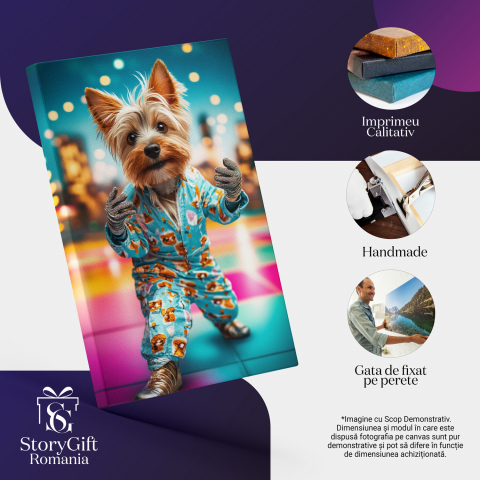  Tablou Canvas Personalizat Petrecere Pe Ringul De Dans Cu Costum AlbastruMarime 40x25CM [3]