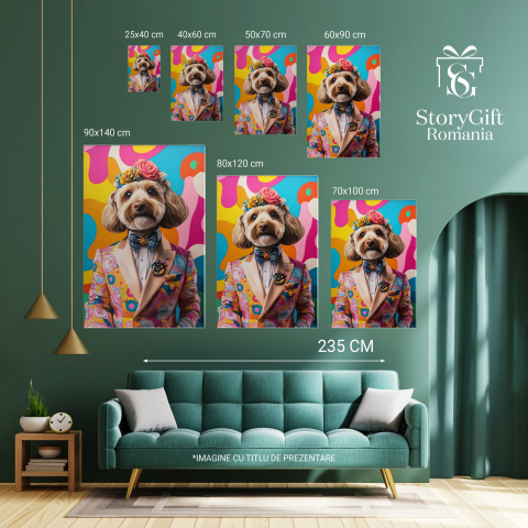 Ținută Pop cu Coroană de Flori și Papion Colorat




Marime 100x70CM [5]