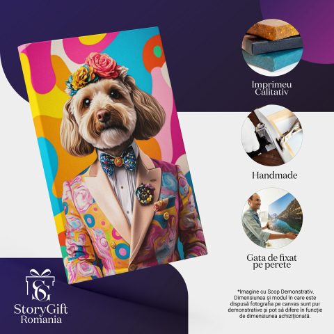 Ținută Pop cu Coroană de Flori și Papion Colorat




Marime 100x70CM [3]