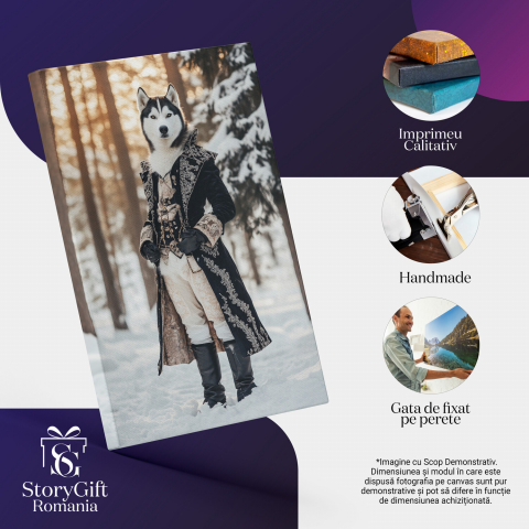 Tablou Canvas Personalizat Ținută Regală Iarna în Pădure Albă
Marime 120x80CM [3]