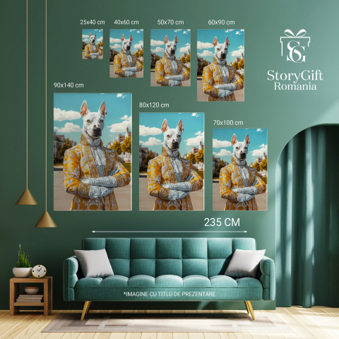  Tablou Canvas Personalizat Ținută Regală Masculină Cu Jupon Auriu Și MedalionMarime 70x50CM [5]