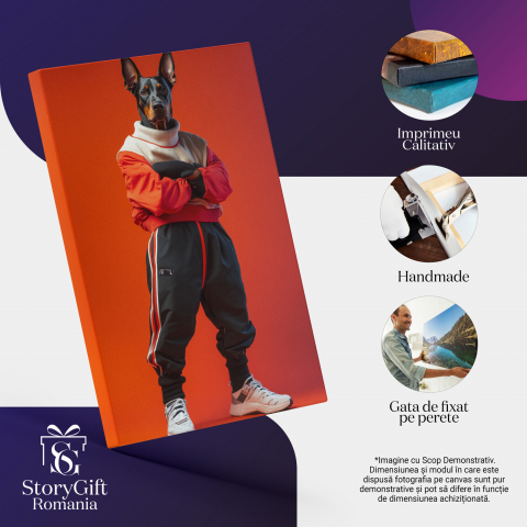 Tablou Canvas Personalizat - Animal În Ținută Sportivă ModernăMarime 40x25CM [3]