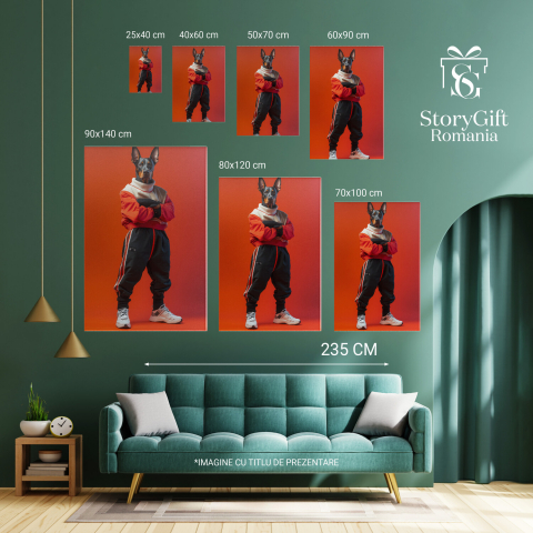 Tablou Canvas Personalizat - Animal În Ținută Sportivă ModernăMarime 40x25CM [5]