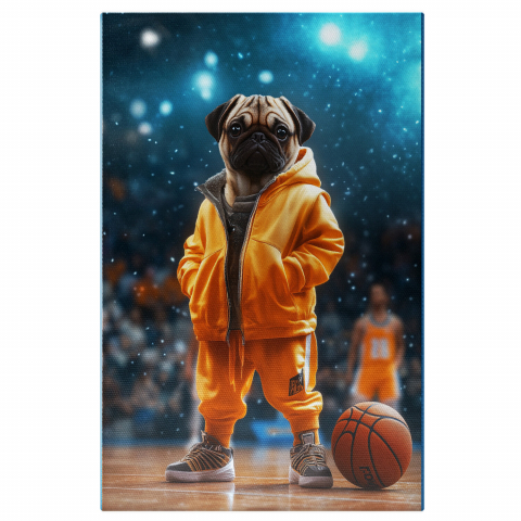 Sport -  Tablou Canvas Personalizat Sportiv Pe Teren De Baschet Cu Minge Portocalie




Marime 40x25CM