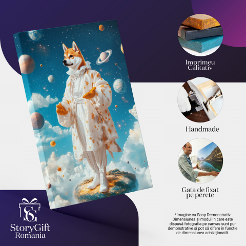 Tablou Canvas Personalizat - Animal în Kimono Asiatic cu Flori Portocalii
Marime 40x25CM [3]